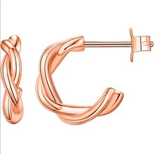 PAVOI Rose Gold Small Hoop Earrings